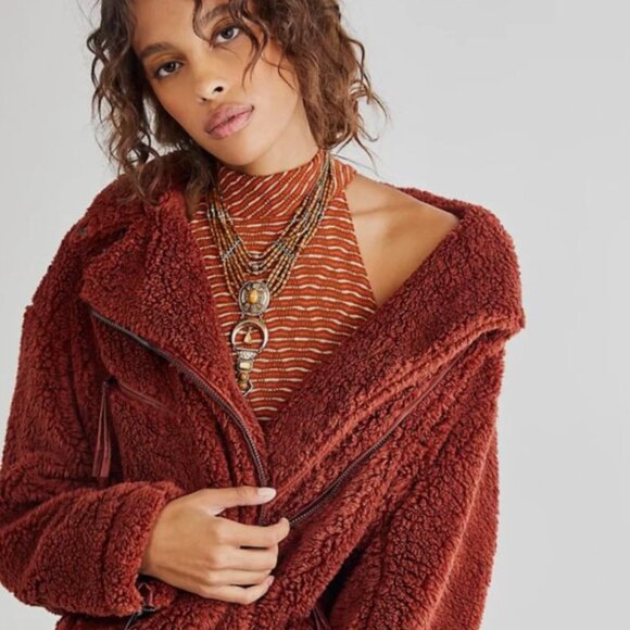 Free People - So Cozy Slouchy Moto Jacket - S - Picture 1 of 1